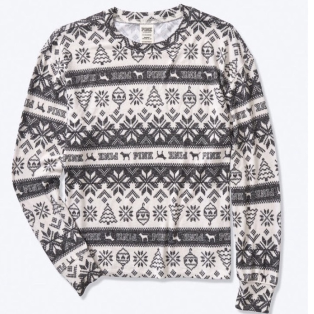 Victoria’s Secret PINK Pajama Top - Fair Isle Large